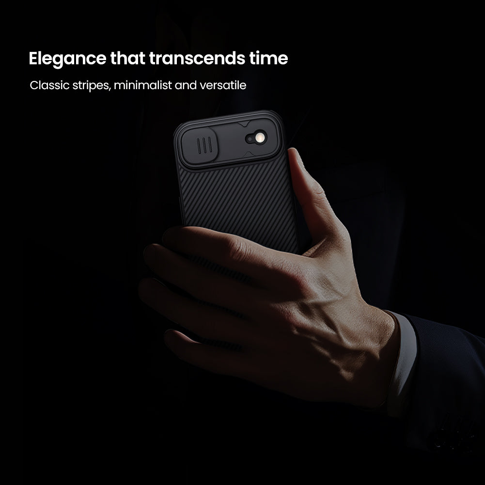 Nilkin® Classic Series for iPhone 17 Air Case with Camera Cover, [Camera Lens Protector] [Scratch-Resistant] [360 Full Protection] Shockproof Slim Phone Case, (Black, 17Air)