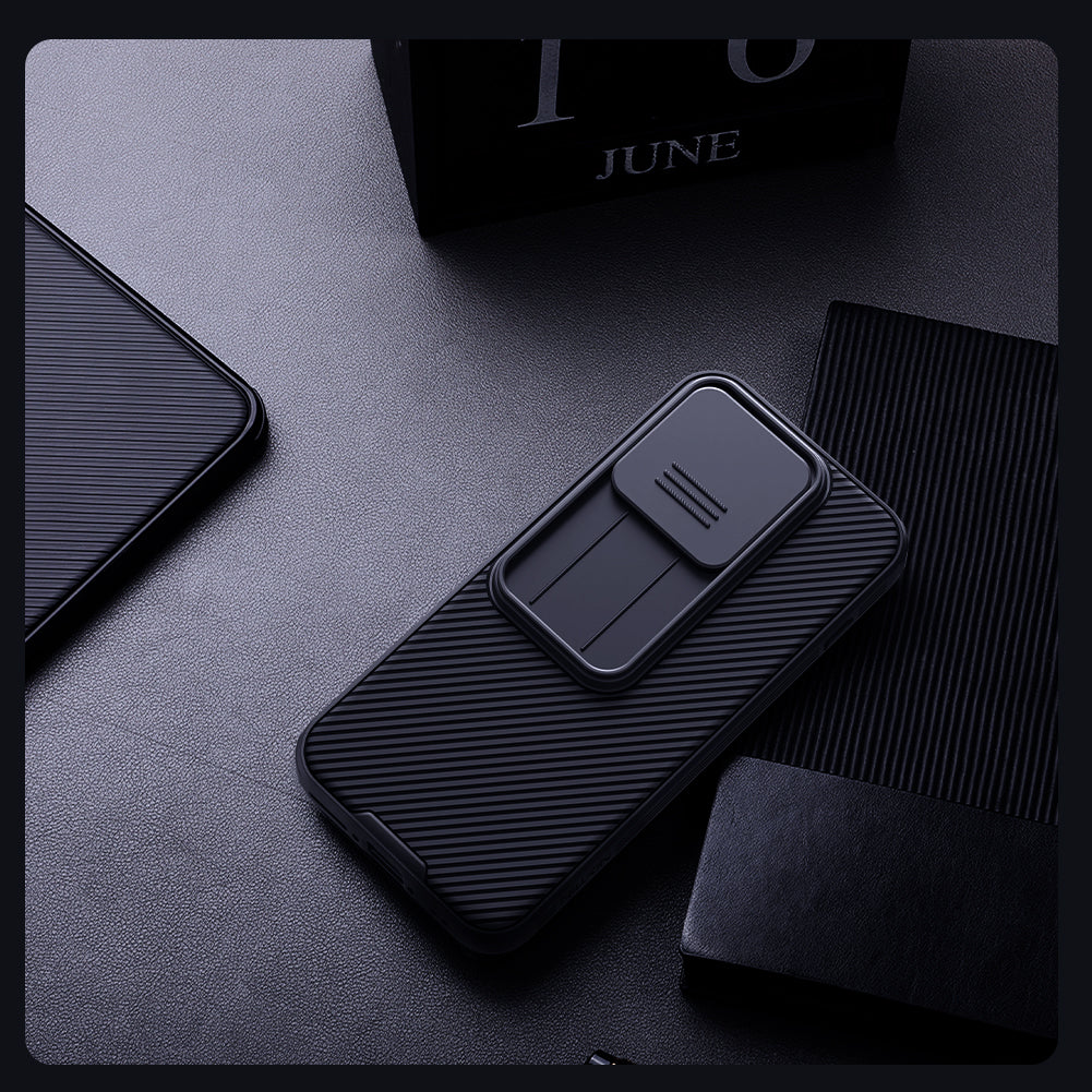 Nillkin® Classic Series for OnePlus 15 (1+15) Case with Camera Cover, [Camera Lens Protector] [Scratch-Resistant] [360 Full Protection] Shockproof Slim Phone Case (Black, 1+15)