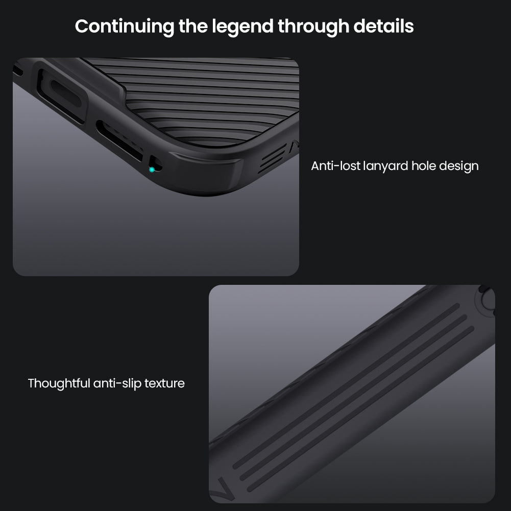 Nilkin® Classic Series for iPhone 17 Pro Case with Camera Cover, [Camera Lens Protector] [Scratch-Resistant] [360 Full Protection] Shockproof Slim Phone Case, (Black, 17pro)