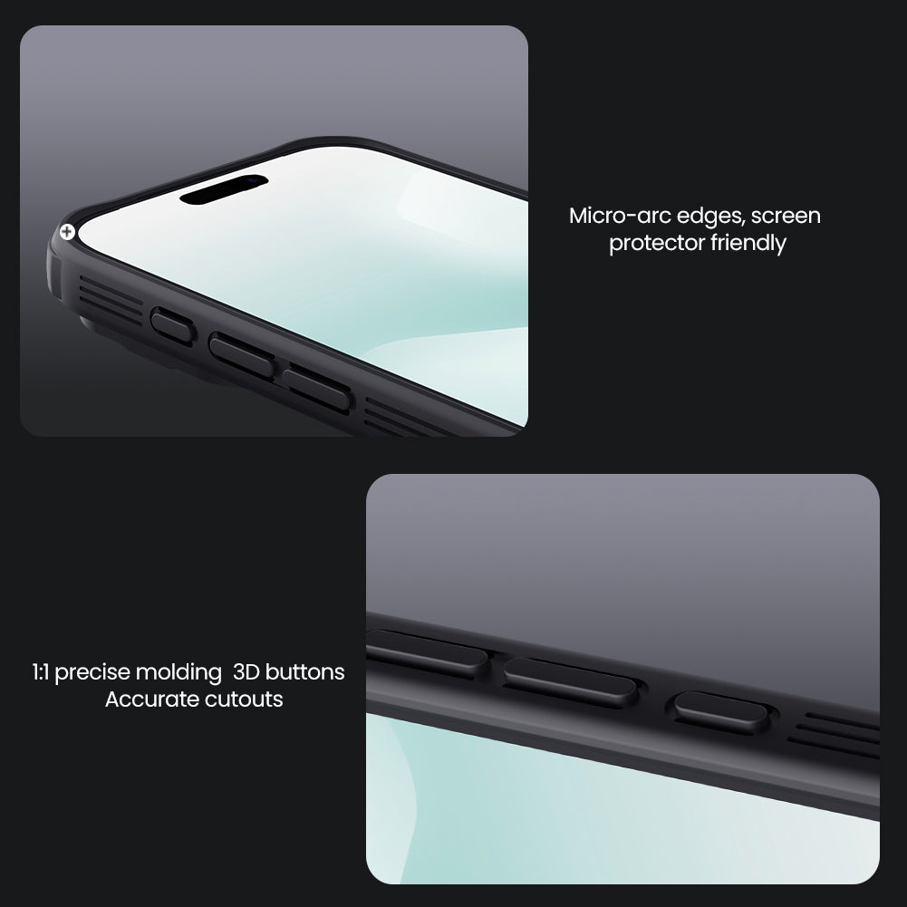 Nilkin® Classic Series for iPhone 17 Pro Case with Camera Cover, [Camera Lens Protector] [Scratch-Resistant] [360 Full Protection] Shockproof Slim Phone Case, (Black, 17pro)