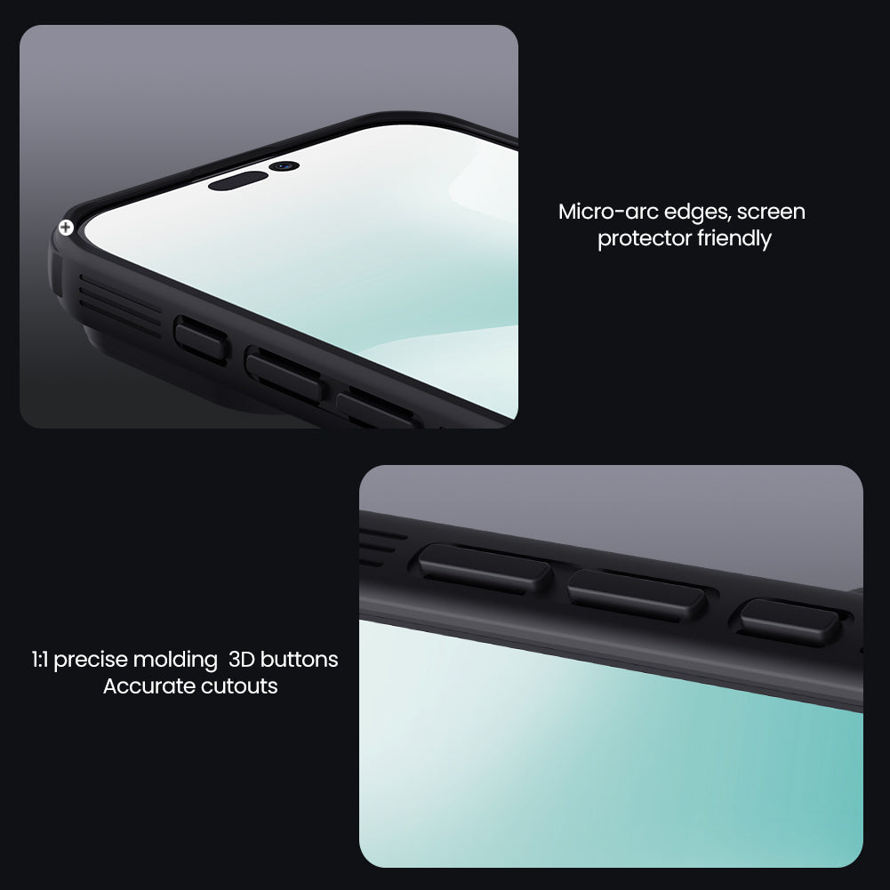 Nilkin® Classic Series for iPhone 17 Case with Camera Cover, [Camera Lens Protector] [Scratch-Resistant] [360 Full Protection] Shockproof Slim Phone Case, (Black, 17)