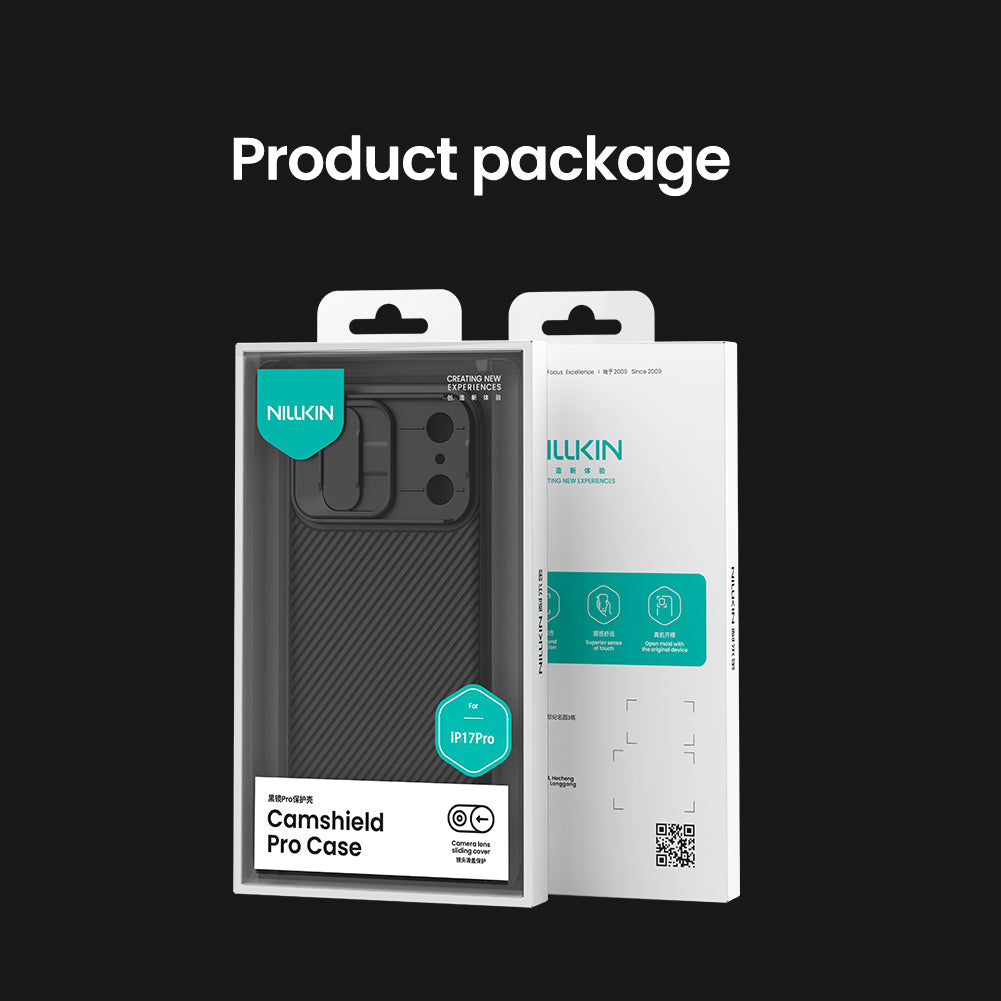 Nilkin® Classic Series for iPhone 17 Pro Case with Camera Cover, [Camera Lens Protector] [Scratch-Resistant] [360 Full Protection] Shockproof Slim Phone Case, (Black, 17pro)