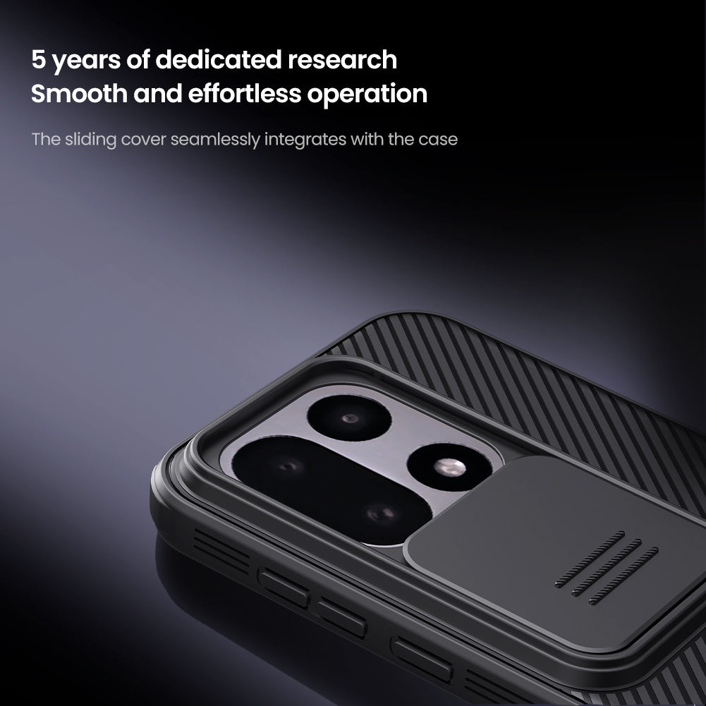 Nillkin® Classic Series for OnePlus 15 (1+15) Case with Camera Cover, [Camera Lens Protector] [Scratch-Resistant] [360 Full Protection] Shockproof Slim Phone Case (Black, 1+15)