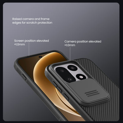Nillkin® Classic Series for OnePlus 15 (1+15) Case with Camera Cover, [Camera Lens Protector] [Scratch-Resistant] [360 Full Protection] Shockproof Slim Phone Case (Black, 1+15)