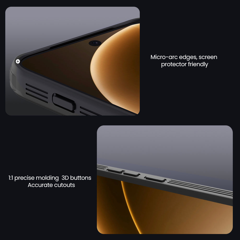 Nillkin® Classic Series for OnePlus 15 (1+15) Case with Camera Cover, [Camera Lens Protector] [Scratch-Resistant] [360 Full Protection] Shockproof Slim Phone Case (Black, 1+15)