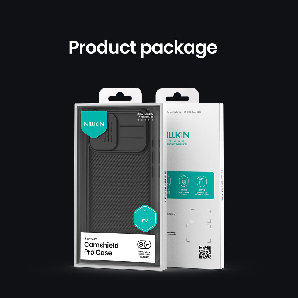 Nilkin® Classic Series for iPhone 17 Case with Camera Cover, [Camera Lens Protector] [Scratch-Resistant] [360 Full Protection] Shockproof Slim Phone Case, (Black, 17)