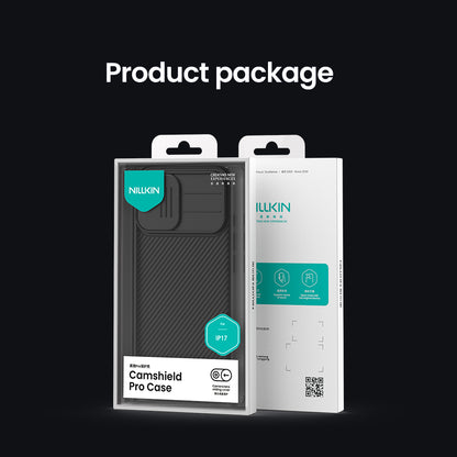 Nilkin® Classic Series for iPhone 17 Case with Camera Cover, [Camera Lens Protector] [Scratch-Resistant] [360 Full Protection] Shockproof Slim Phone Case, (Black, 17)