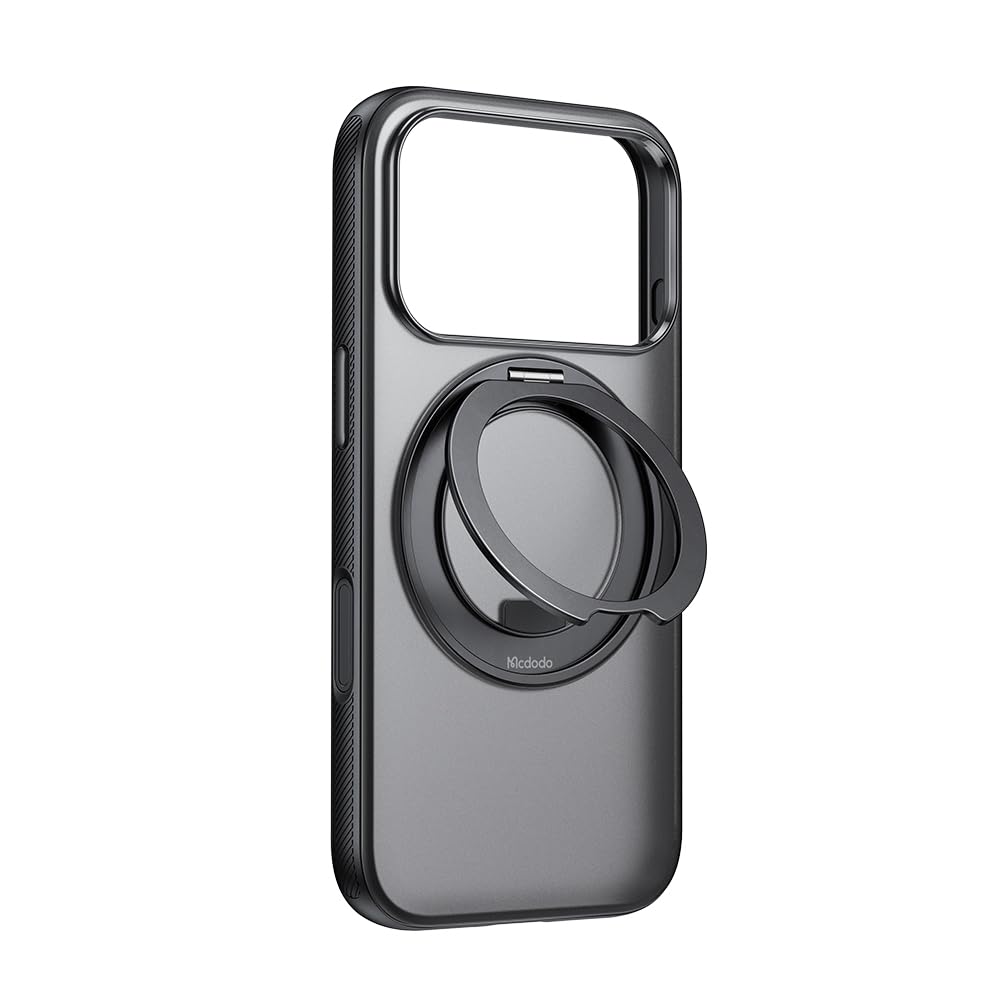 mcdodo Magnetic 360° Ring Stand Case for iPhone 17 Air, Protective Case Compatible with MagSafe (Black, iPhone 17 Air)