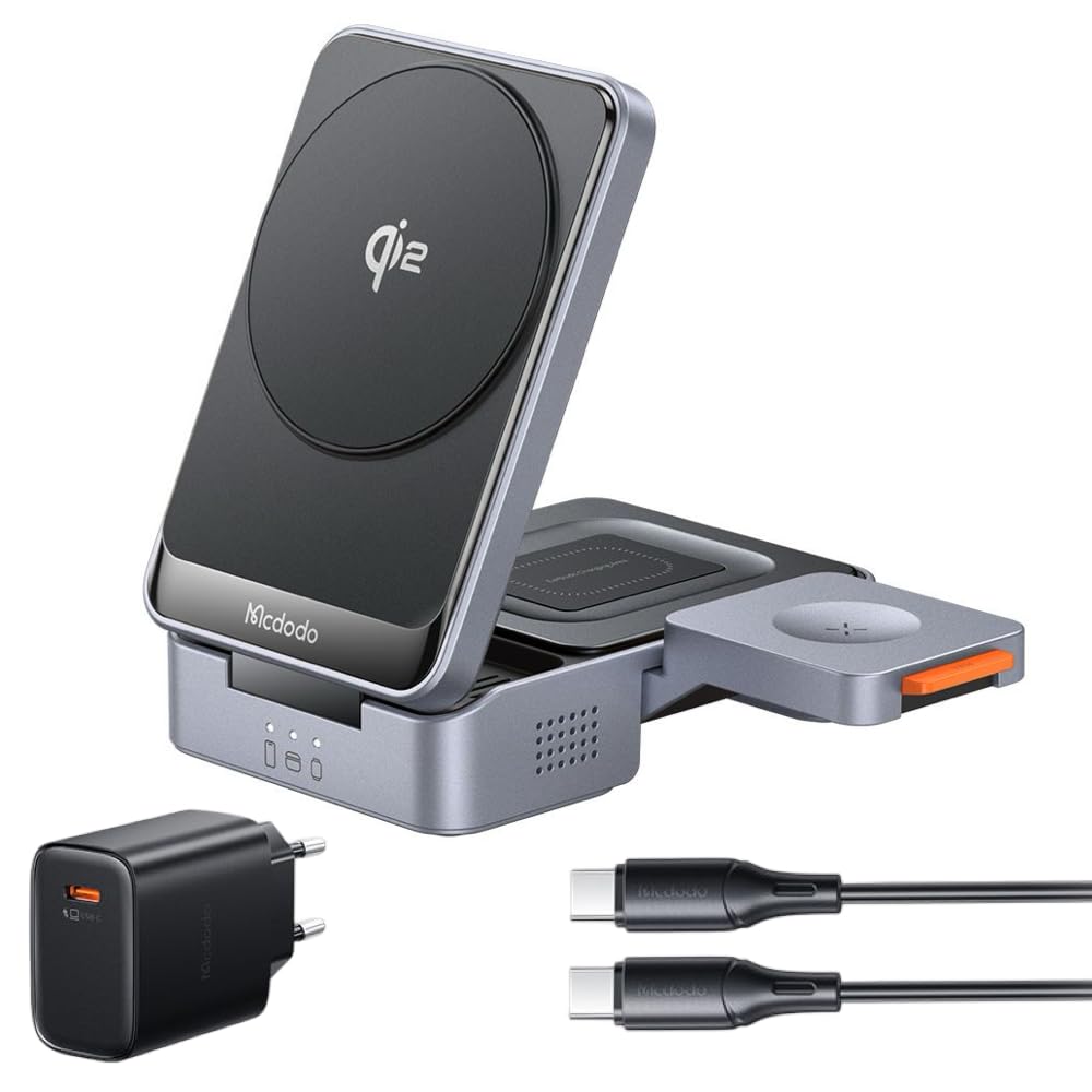Mcdodo CH-5192 15W MagQ Qi2 3in1 Foldable Wireless Charging Stand