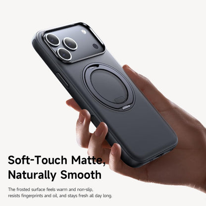 mcdodo Magnetic 360° Ring Stand Case for iPhone 17 Air, Protective Case Compatible with MagSafe (Black, iPhone 17 Air)