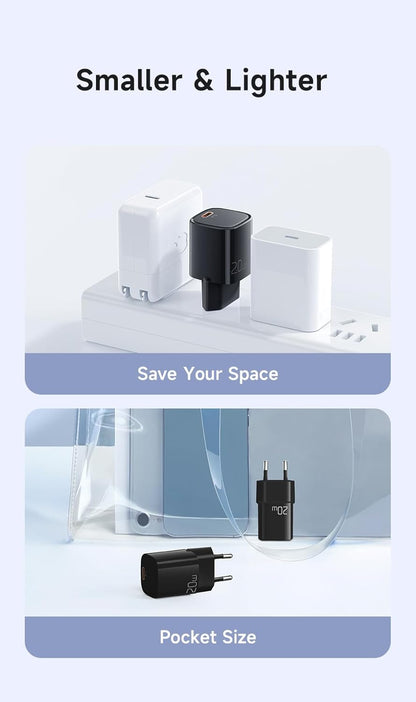 Mcdodo 20W PD Charger Set for iPhone, 4X Fast Charging Kit (Black, Lightning)