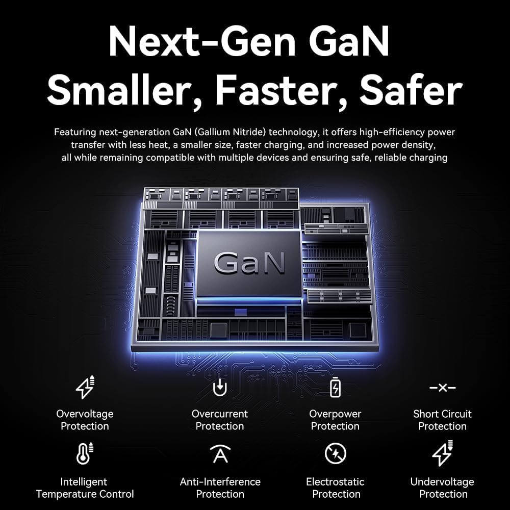 Mcdodo USB C Charger 35W Fast Charger GaN with Built-in Retractable Cable 3 in 1 (3 Ports), Compatible with iPhone 17 Pro Max/16/15, MacBook, Galaxy S25/S24 Ultra, iPad, Switch
