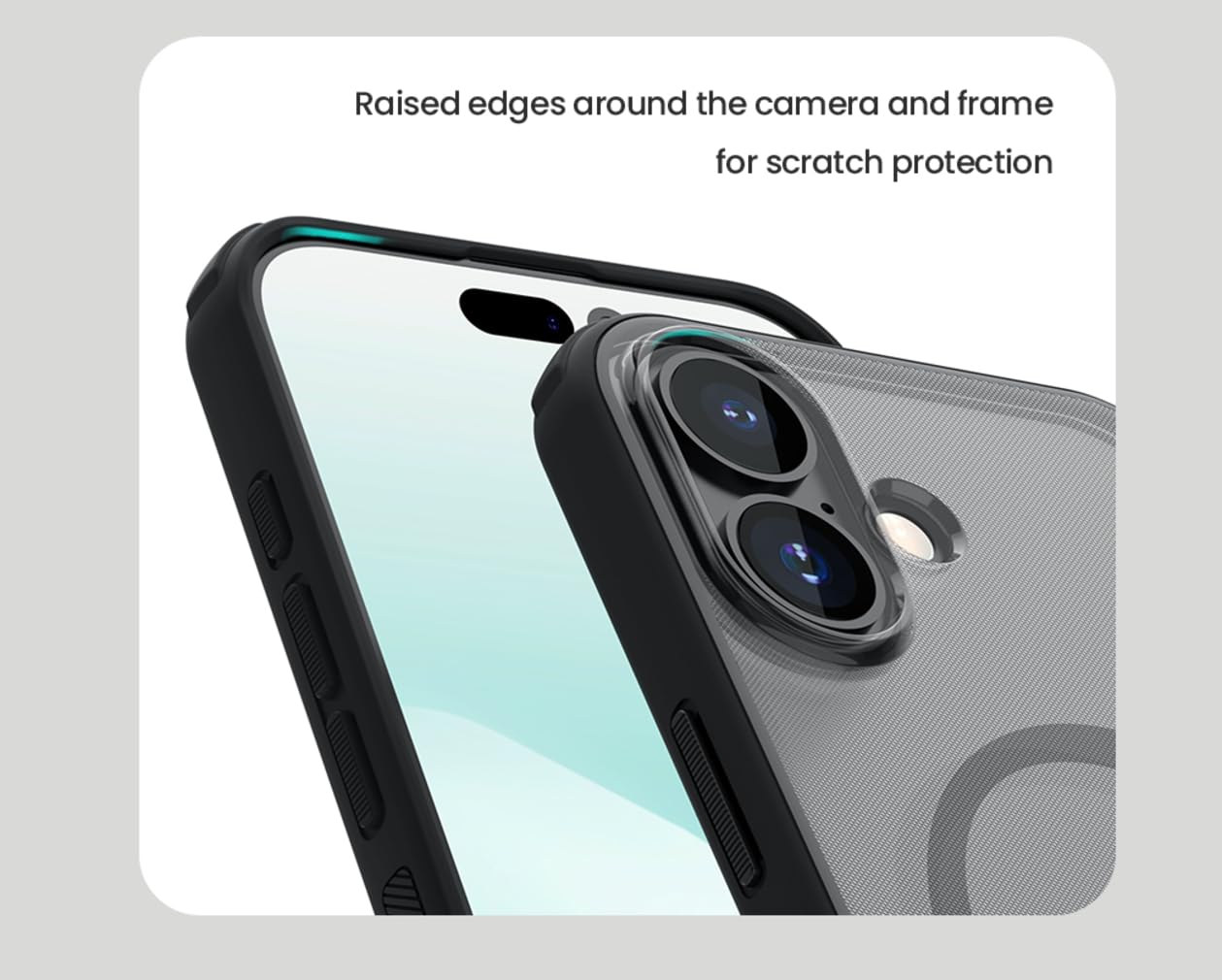 PRITO Nilkin® Slim Magnetic Matte Series case for iPhone 17 (17), MagSafe Magnetic, Shockproof and Scratch-Resistant, Lightweight Case (Transparent Black, 17)