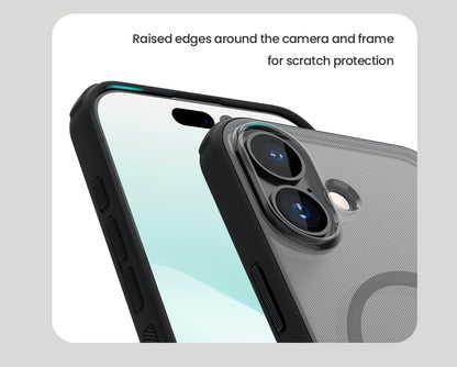 PRITO Nilkin® Slim Magnetic Matte Series case for iPhone 17 (17), MagSafe Magnetic, Shockproof and Scratch-Resistant, Lightweight Case (Transparent Black, 17)