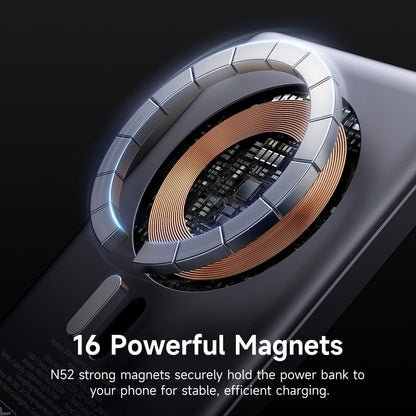 Mcdodo MC-4651 10000mAh 20W Metal Ultra Slim Magnetic Wireless Powerbank - Black