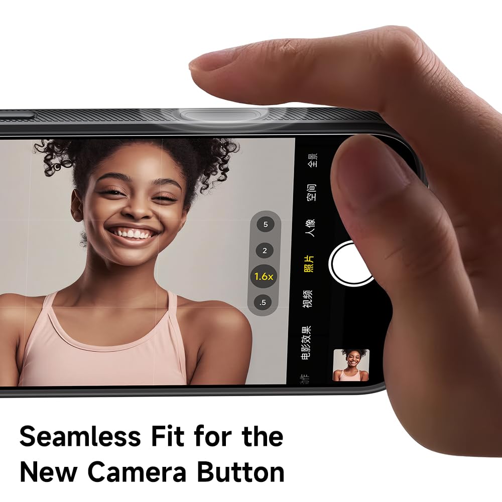 mcdodo Magnetic 360° Ring Stand Case for iPhone 17 Air, Protective Case Compatible with MagSafe (Black, iPhone 17 Air)