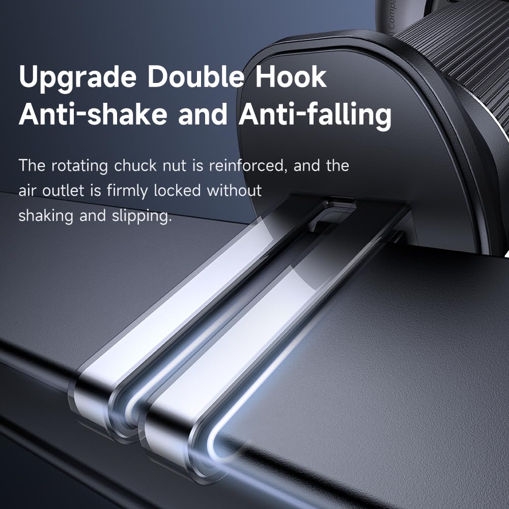 mcdodo for 15W MagSafe Car Mount Charger [Equipped with Type-C extendable Cable] Wireless Car Charger Magnetic Phone Holder Mount, Automobile Car Phone Holder Vent Fit