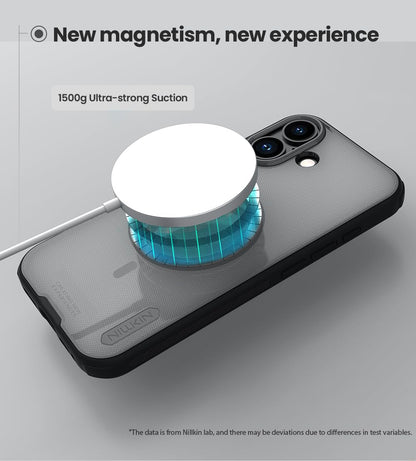 PRITO Nilkin® Slim Magnetic Matte Series case for iPhone 17 (17), MagSafe Magnetic, Shockproof and Scratch-Resistant, Lightweight Case (Transparent Black, 17)