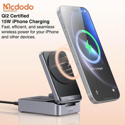 Mcdodo CH-5192 15W MagQ Qi2 3in1 Foldable Wireless Charging Stand
