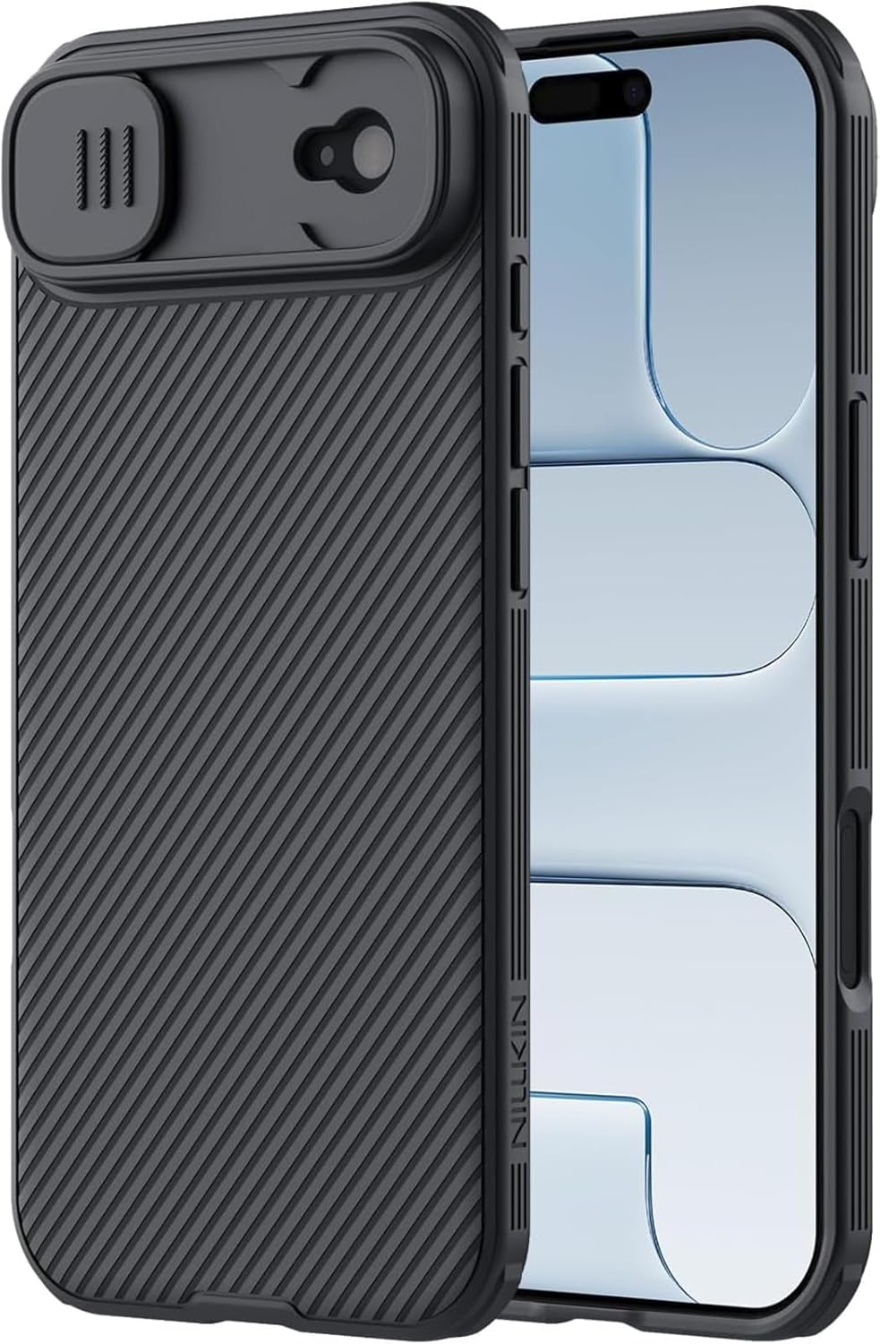 Nilkin® Classic Series for iPhone 17 Air Case with Camera Cover, [Camera Lens Protector] [Scratch-Resistant] [360 Full Protection] Shockproof Slim Phone Case, (Black, 17Air)