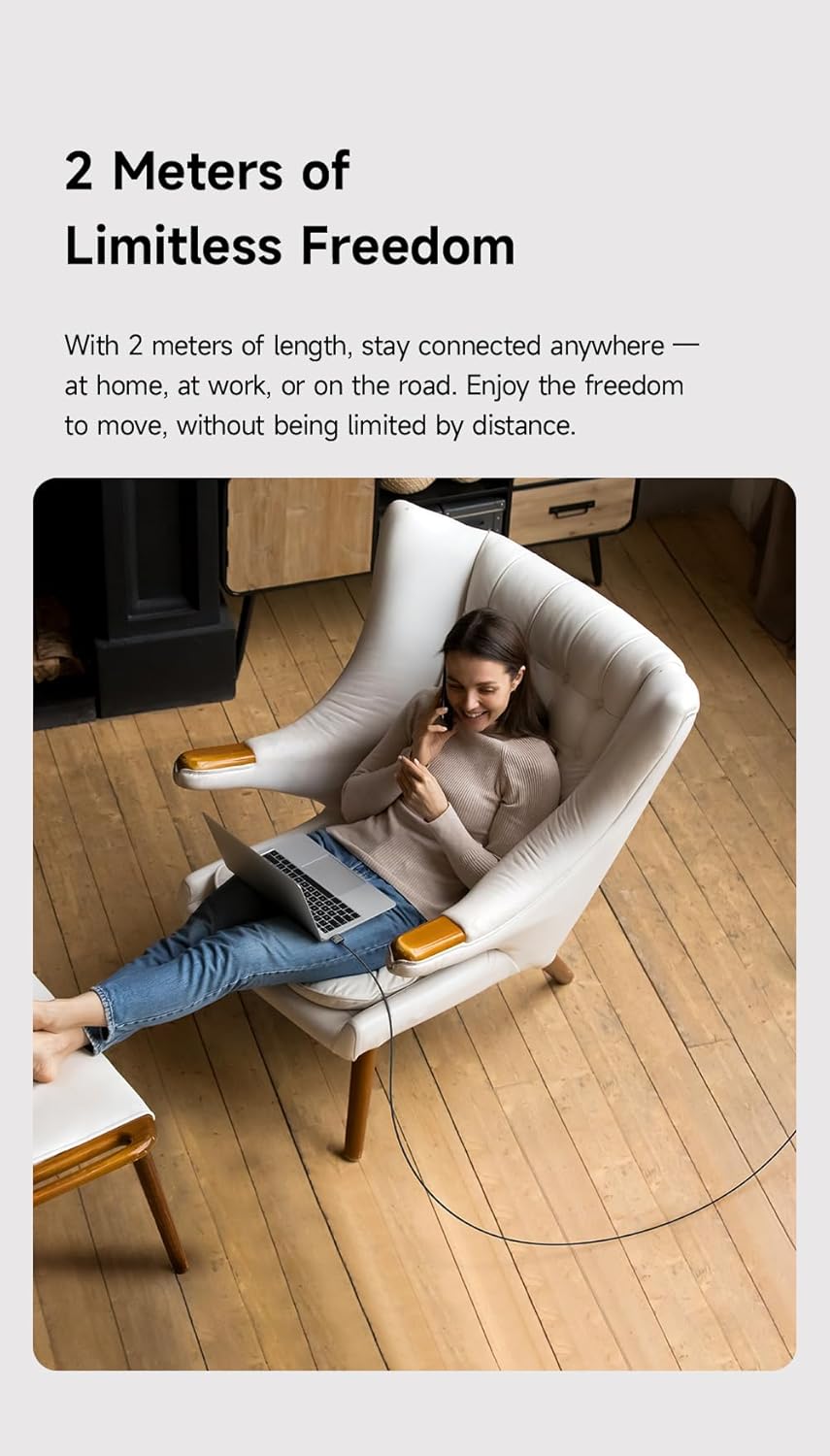 mcdodo USB C to Mag Safe 3 Cable 2m 140W Magnetic Charging Cable for 2024 MacBook Pro 14"/16" M4 2025 MacBook Air 13"/15" M4, Fast Charging (USB C to MagSafe 3-Black)