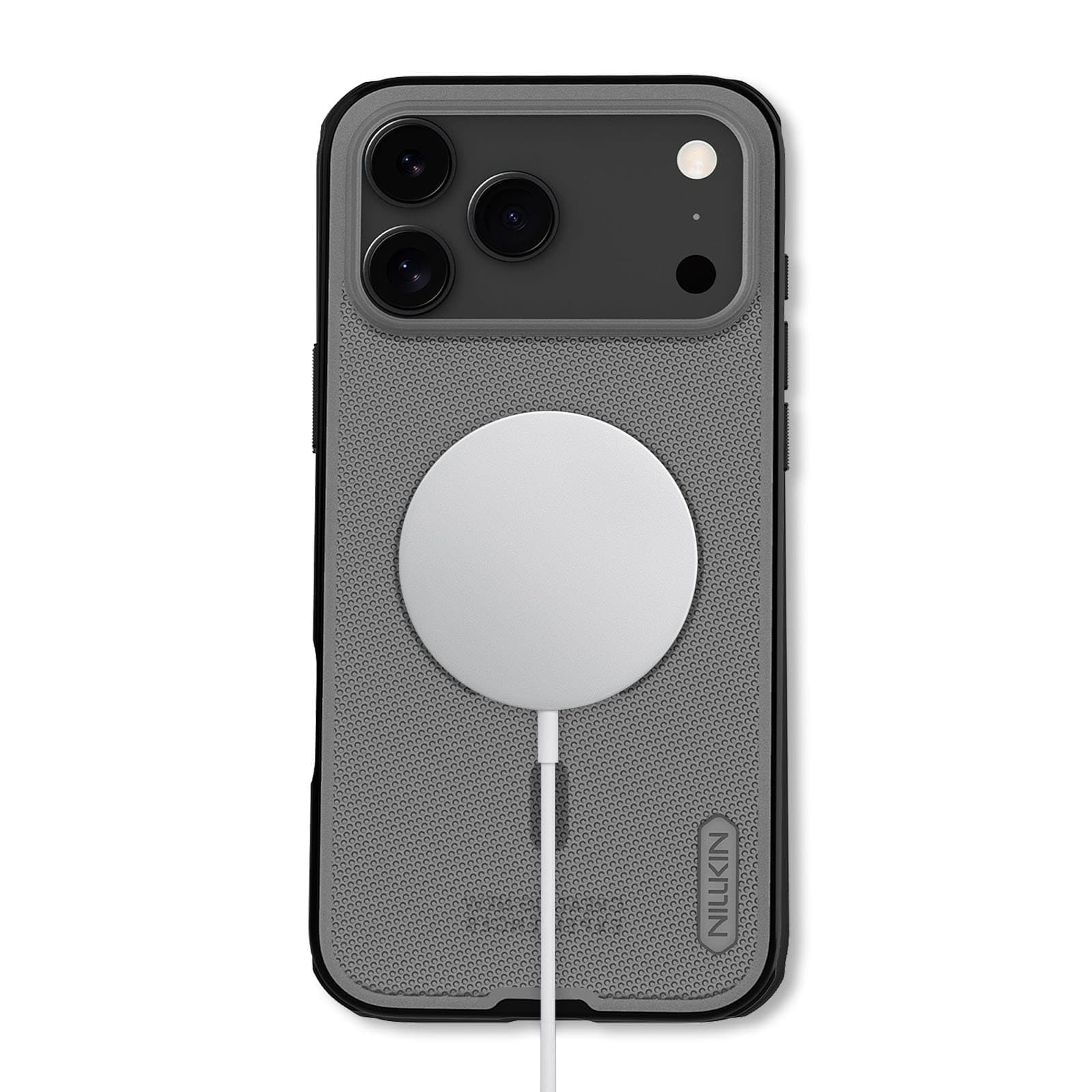 PRITO Nilkin® Slim Magnetic Matte Series case for iPhone 17 (17), MagSafe Magnetic, Shockproof and Scratch-Resistant, Lightweight Case (Transparent Black, 17)