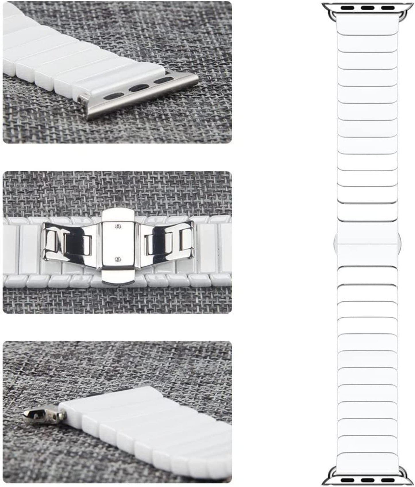 Ceramics watch Strap for Apple Watch 45/44/42mm