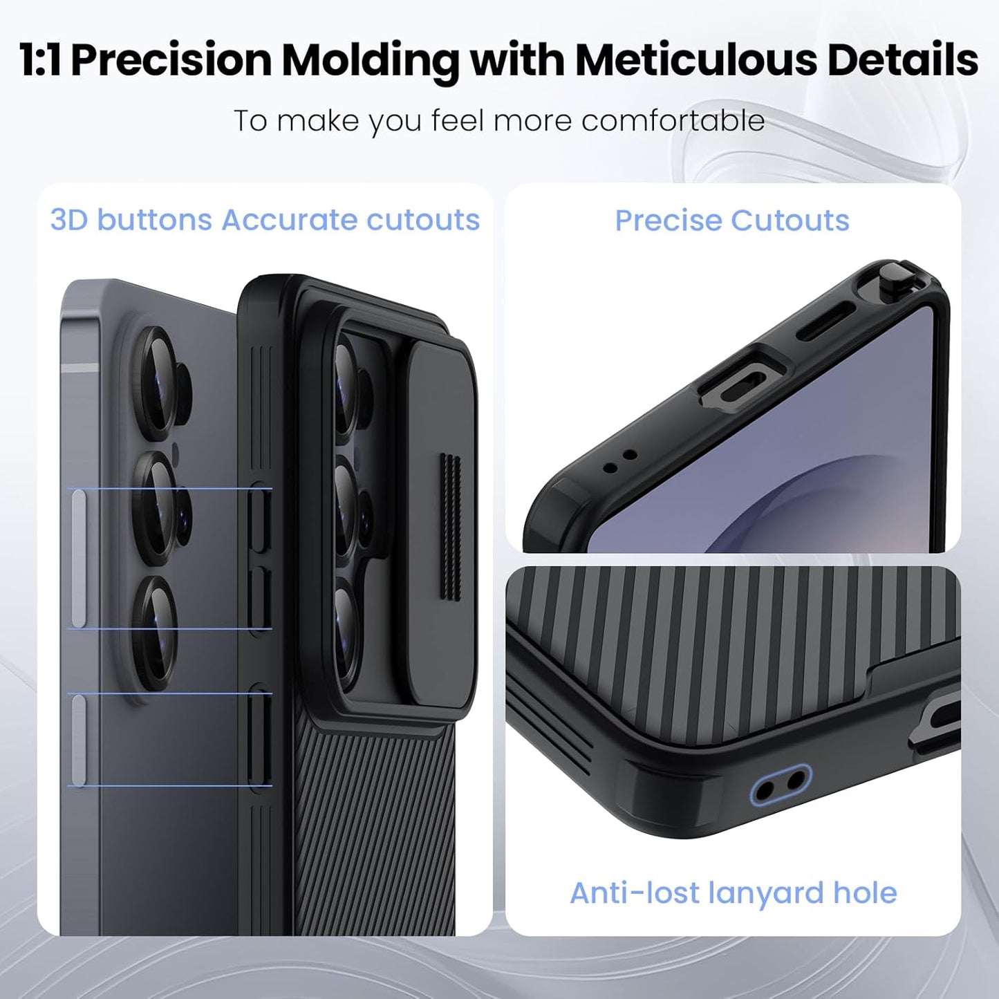 Nilkin® Classic Series for Samsung S26 Ultra Case with Camera Cover, [Camera Lens Protector] [Scratch-Resistant] [360 Full Protection] Shockproof Slim Phone Case (Black, S26Ultra)