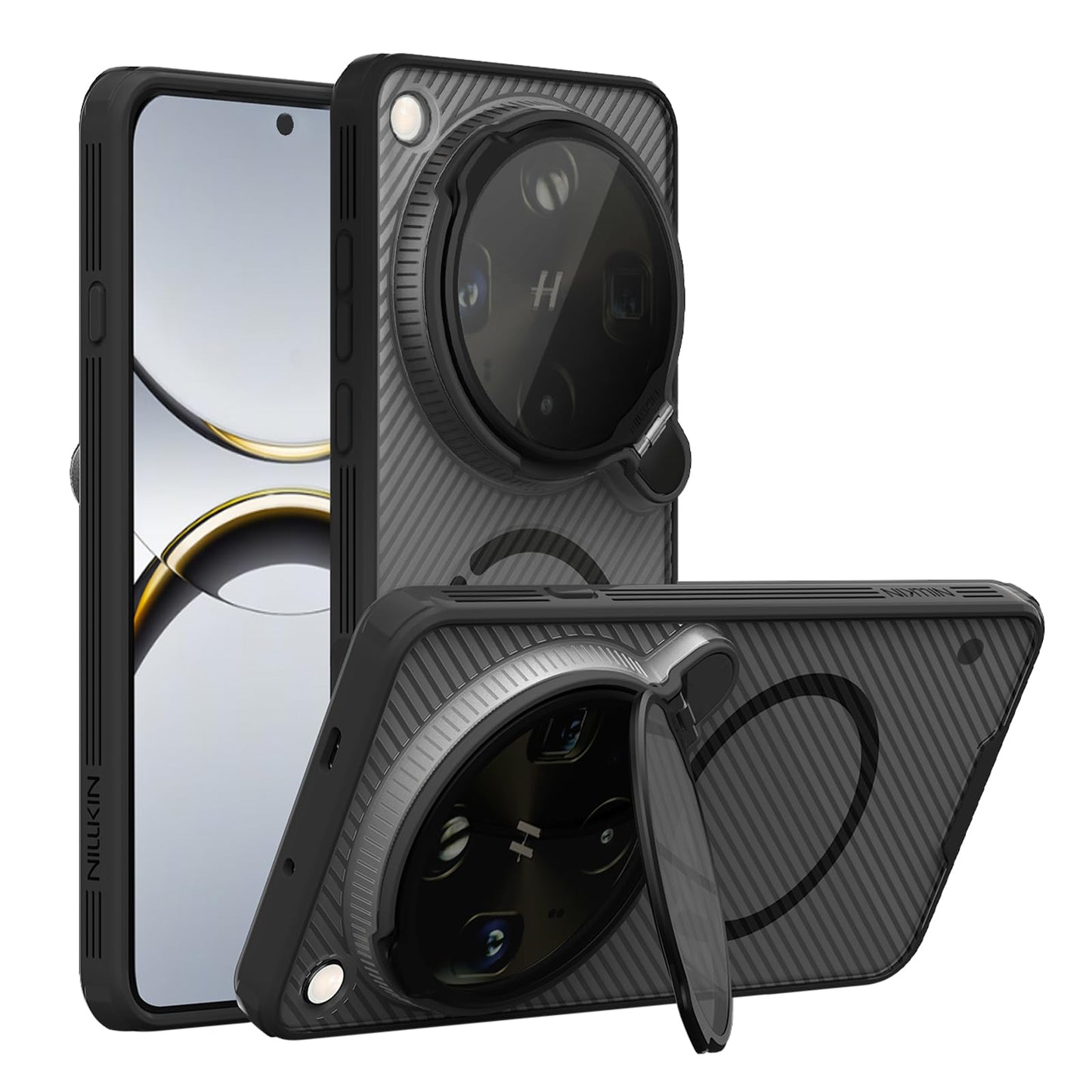 PRITO for Oppo Find X9 Ultra (x9ultra) Case with Camera Cover, Compatible with MagSafe, Full Camera Protection, Shockproof Protective, Adjustable Kickstand, Case & Stand (Black, X9 Ultra)