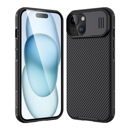 Nillkin Case for Apple iPhone 15 (6.1" Inch) CamShield Pro Camera Slider Double Layered Protection TPU + PC Black Color