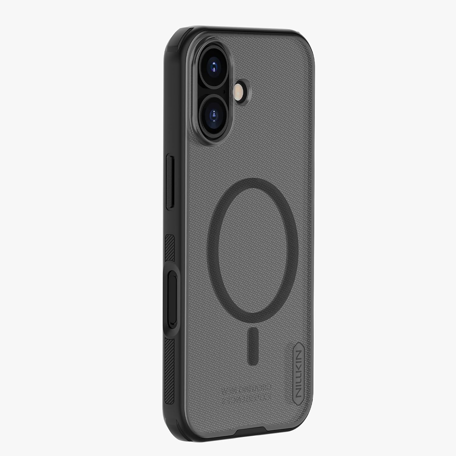 PRITO Nilkin® Slim Magnetic Matte Series case for iPhone 17 (17), MagSafe Magnetic, Shockproof and Scratch-Resistant, Lightweight Case (Transparent Black, 17)